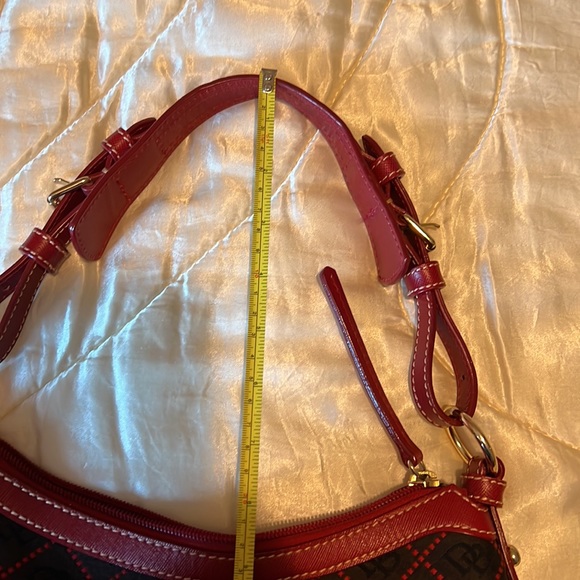 DOONEY & BOURKE Logo Fabric Hobo Bag w/ Silver Tone Hardward - Picture 9 of 12